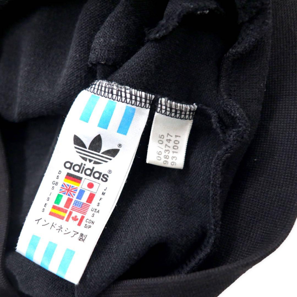 adidas originals anni 2000 giacca della tuta M nera poliestere toppa USA fantasia 3 strisce ricamo logo trifoglio