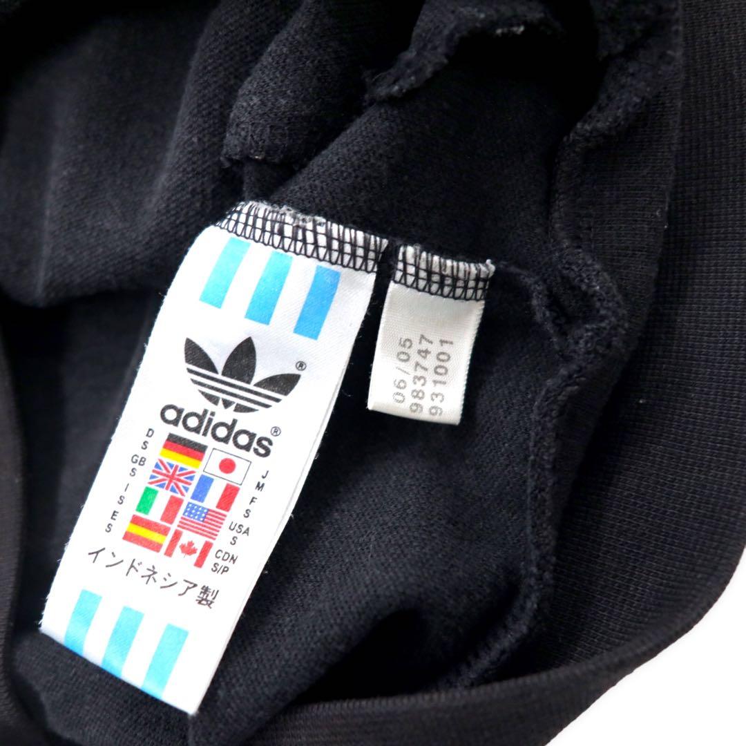 adidas originals anni 2000 giacca della tuta M nera poliestere toppa USA fantasia 3 strisce ricamo logo trifoglio