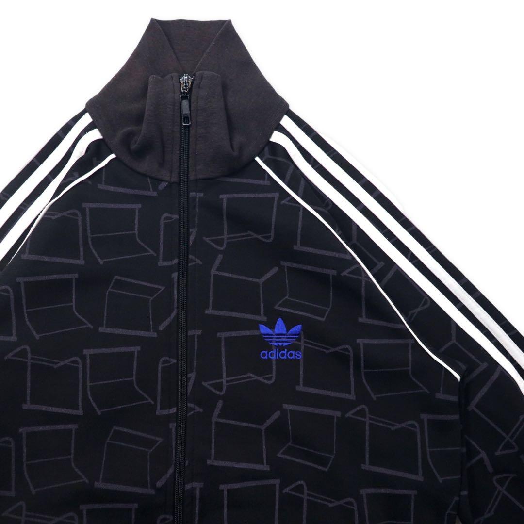 adidas originals anni 2000 giacca della tuta M nera poliestere toppa USA fantasia 3 strisce ricamo logo trifoglio