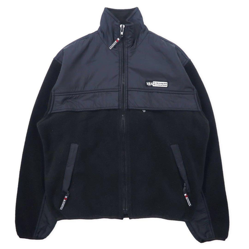 VAN -JAC- Giacca in pile con inserti in nylon, taglia M, colore nero, poliestere