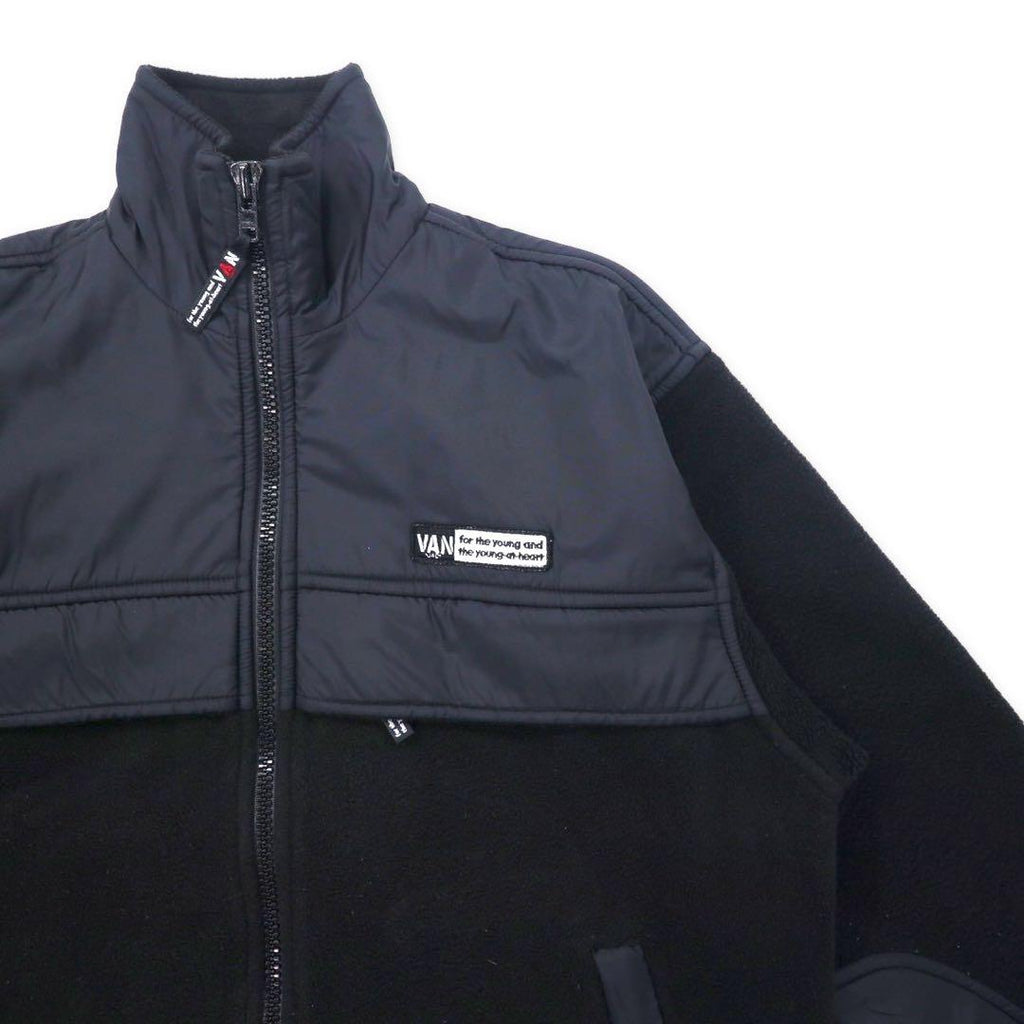 VAN -JAC- Giacca in pile con inserti in nylon, taglia M, colore nero, poliestere