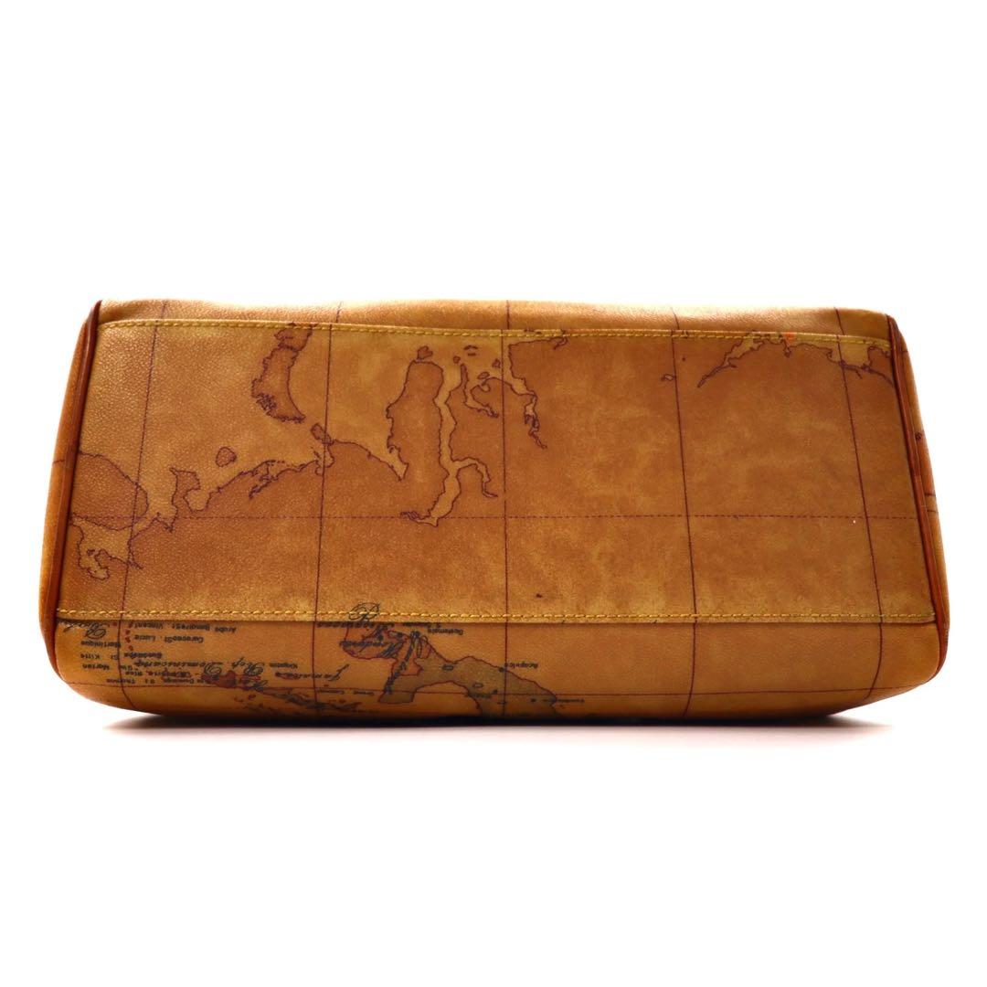 Borsone mini PRIMA CLASSE motivo mappa marrone PVC