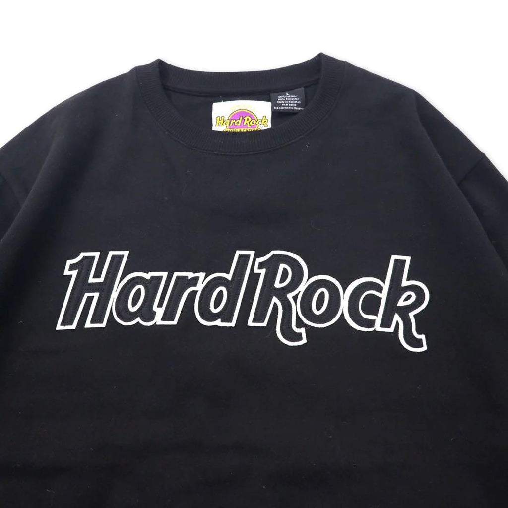Hard Rock HOTEL & CASINO ロゴスウェット L ブラック コットン 裏起毛 パキ綿 TAMPA