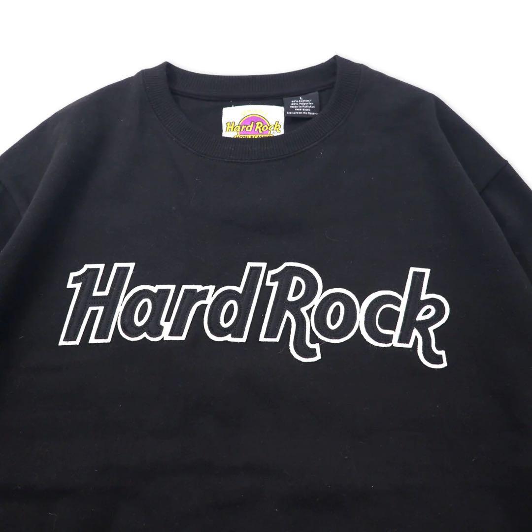 Hard Rock HOTEL & CASINO ロゴスウェット L ブラック コットン 裏起毛 パキ綿 TAMPA