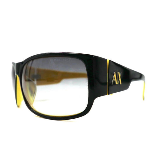A|X ARMANI EXCHANGE Occhiali da sole squadrati neri gialli con logo laterale AX199/F/S 71CJJ 61-14 130