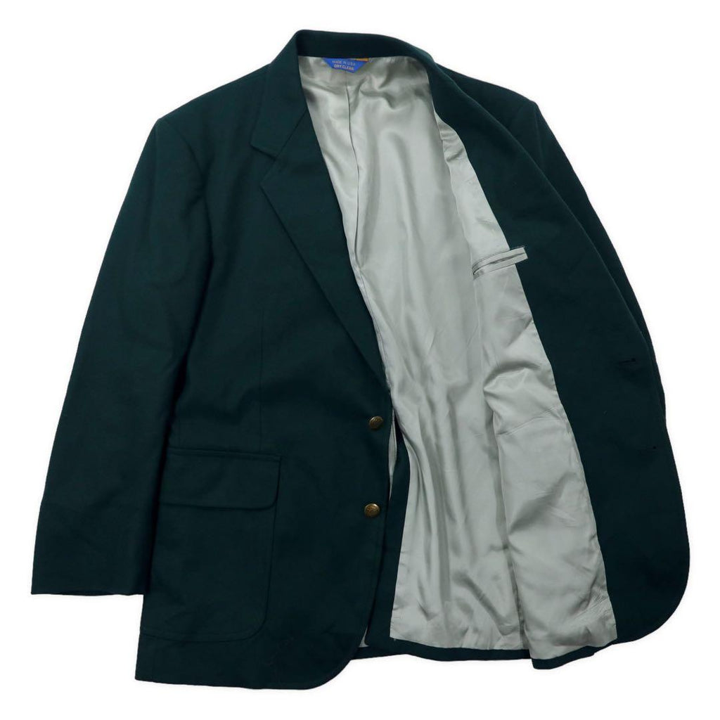 PENDLETON Made in USA Anni '80 Giacca sartoriale a 2 bottoni 42 Verde Lana Bottoni decorativi