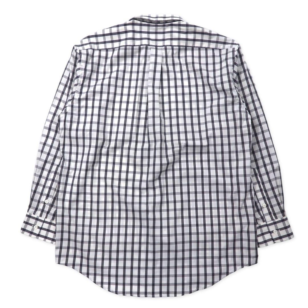 Burberrys camicia button-down Nova Check LA bianca in cotone con logo ricamato, Made in Japan, nuovo senza etichette
