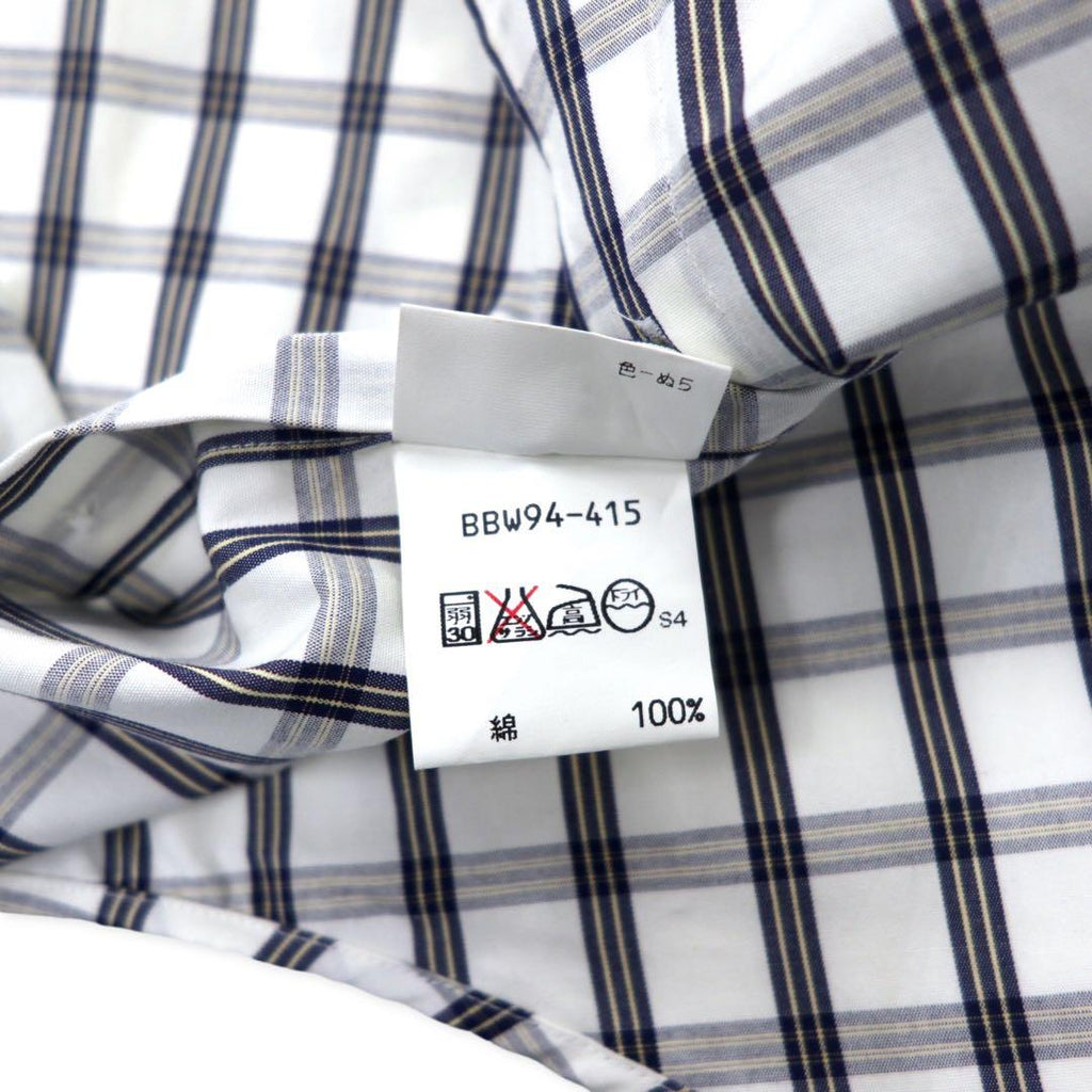 Burberrys camicia button-down Nova Check LA bianca in cotone con logo ricamato, Made in Japan, nuovo senza etichette