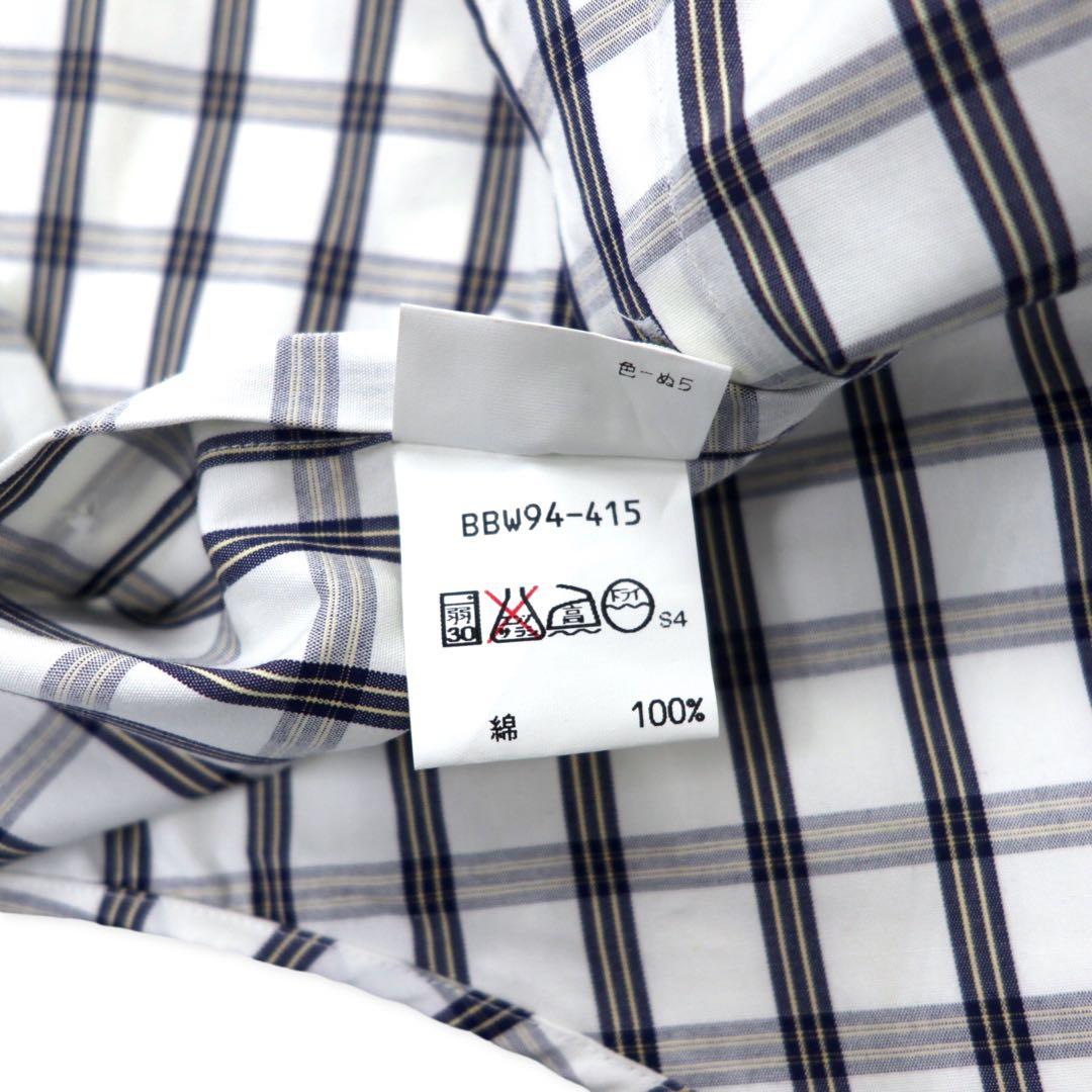 Burberrys camicia button-down Nova Check LA bianca in cotone con logo ricamato, Made in Japan, nuovo senza etichette