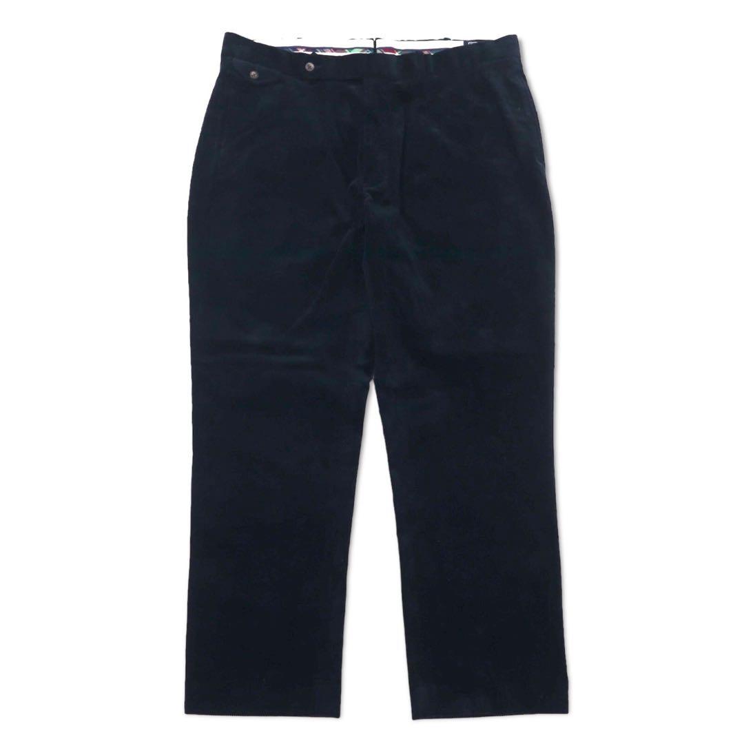 Polo by Ralph Lauren ワイド コーデュロイパンツ 40 ネイビー コットン FINE TAILORING スリランカ製