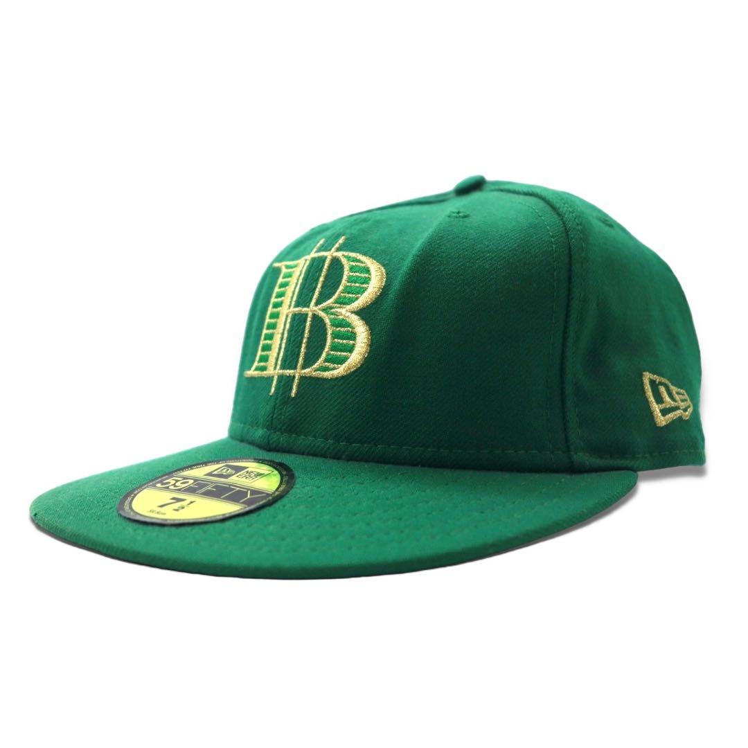 Cappellino da baseball BAPE BY A BATHING APE × NEW ERA, made in USA, 59,6 cm, verde, in lana, con logo ricamato BAPESTA