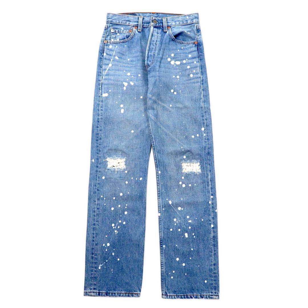 Levi's Made in USA anni '90 501 Jeans Blu con vernice e finitura distressed Taglia 28