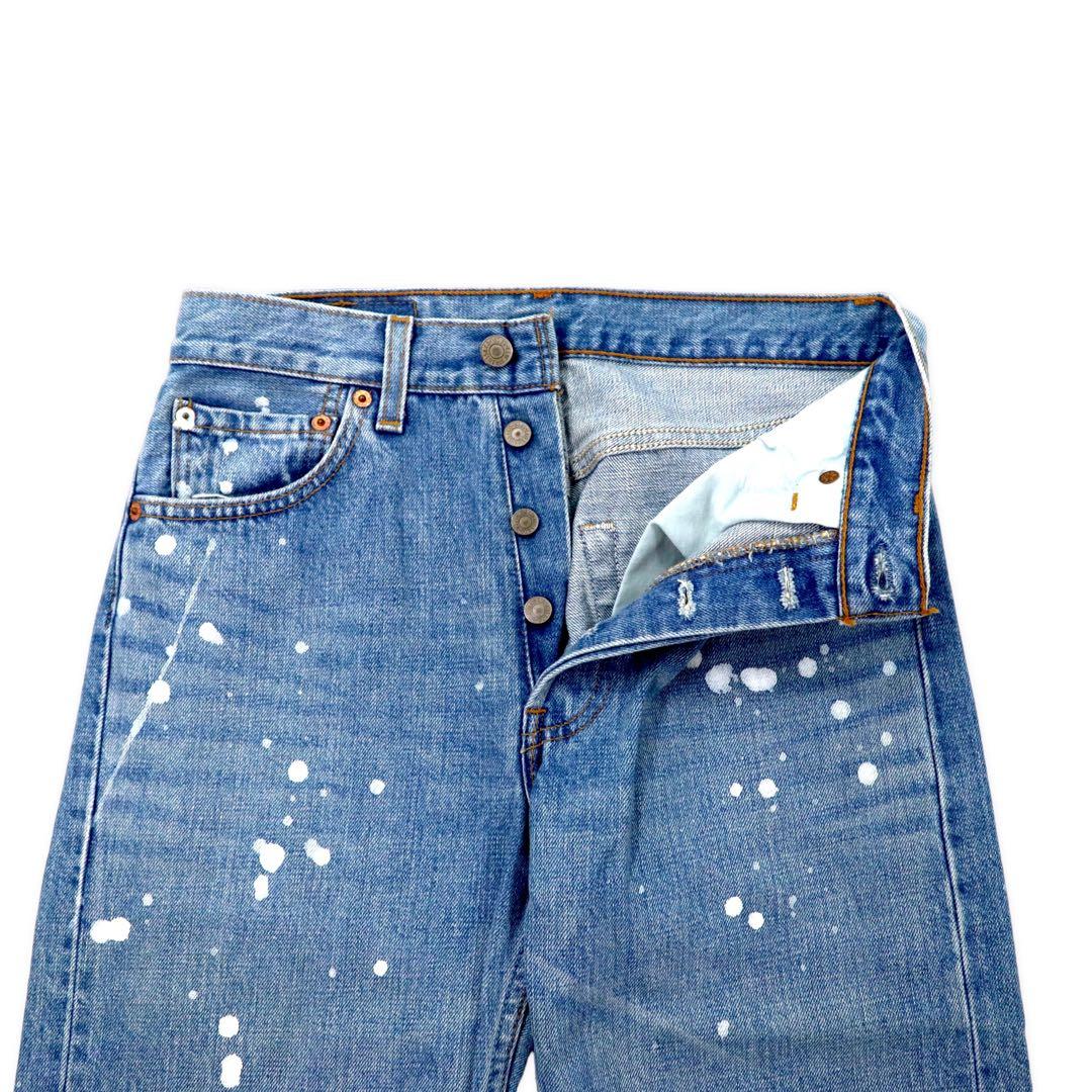 Levi's Made in USA anni '90 501 Jeans Blu con vernice e finitura distressed Taglia 28