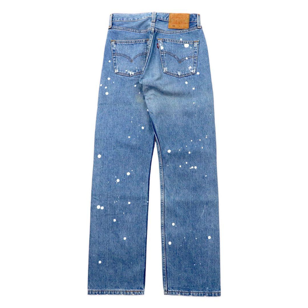 Levi's Made in USA anni '90 501 Jeans Blu con vernice e finitura distressed Taglia 28