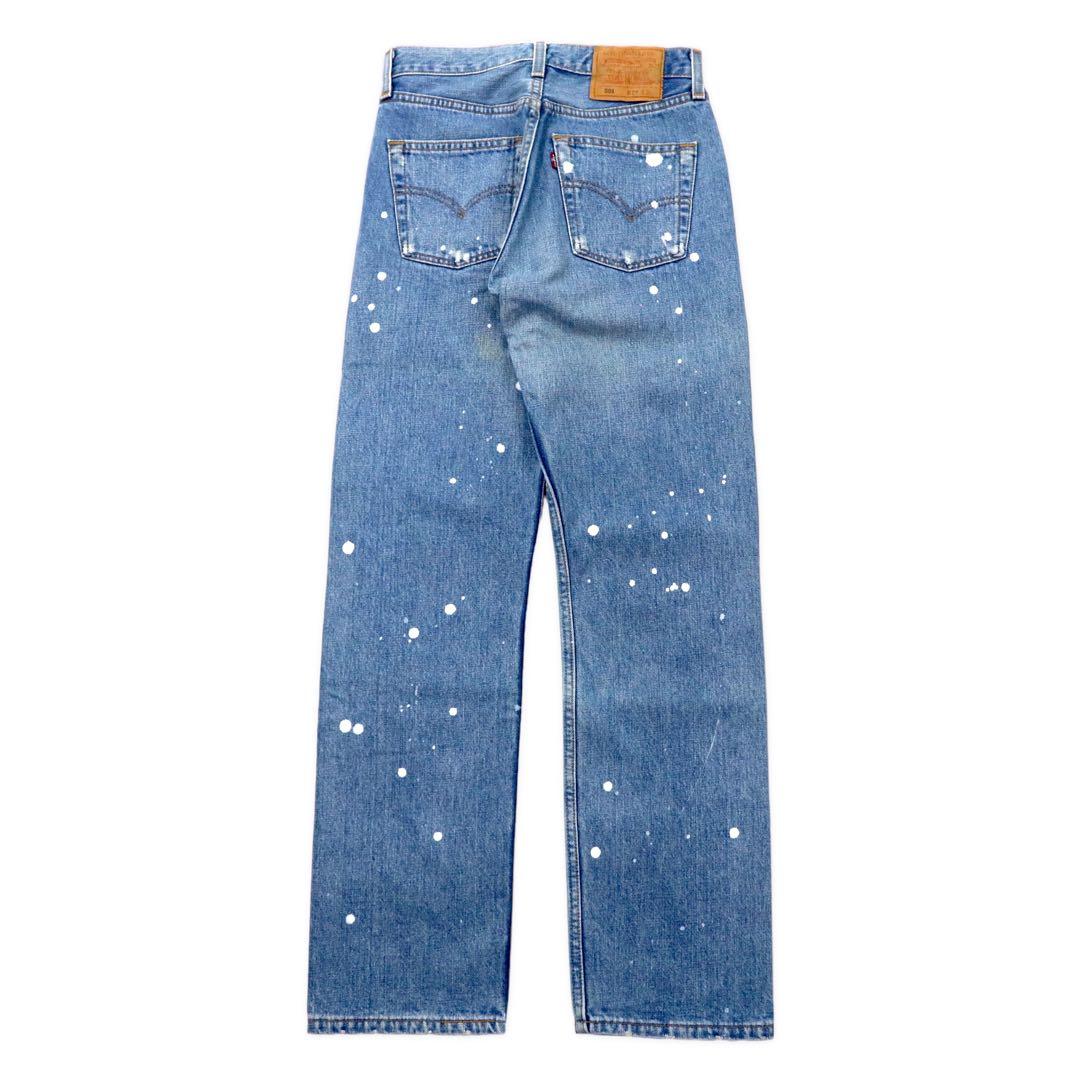 Levi's Made in USA anni '90 501 Jeans Blu con vernice e finitura distressed Taglia 28