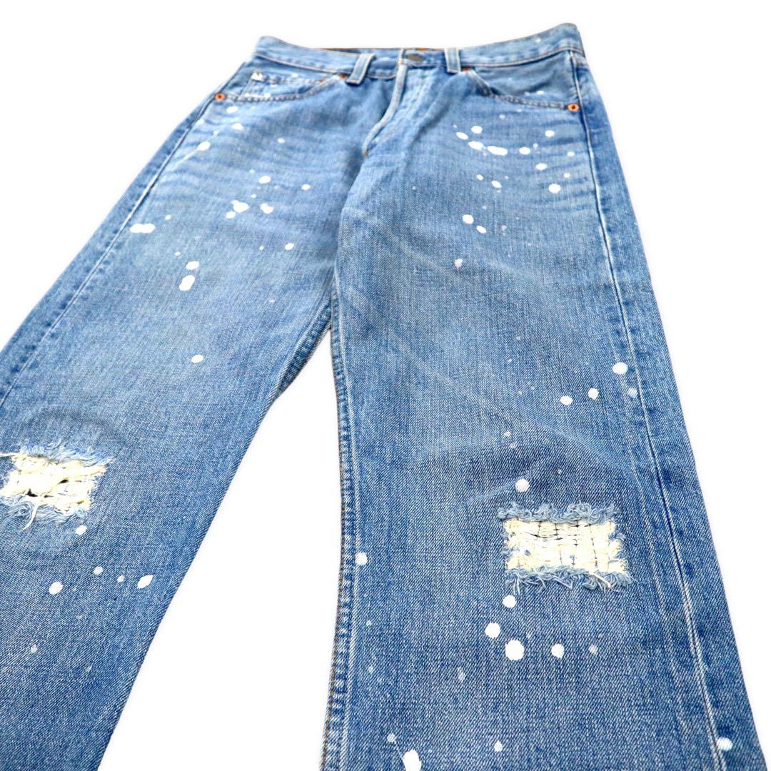 Levi's Made in USA anni '90 501 Jeans Blu con vernice e finitura distressed Taglia 28