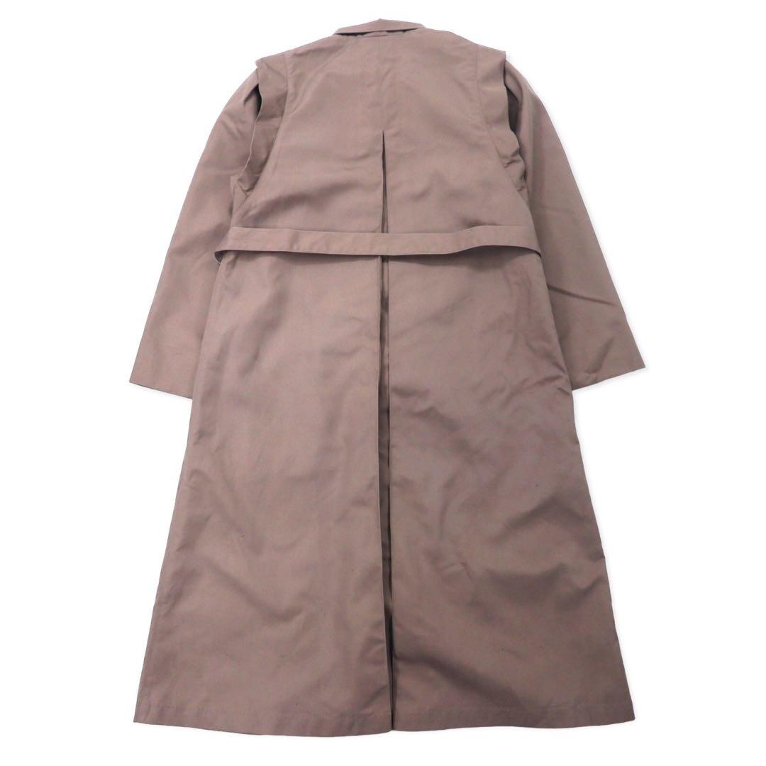 Misty Harbor USA, anni '90, cappotto a strati, taglia 10, beige, poliestere, abbottonatura nascosta