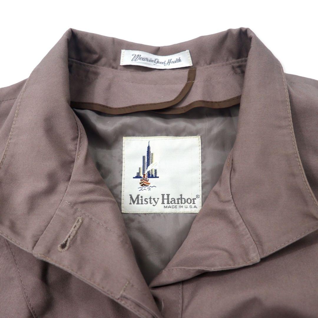 Misty Harbor USA, anni '90, cappotto a strati, taglia 10, beige, poliestere, abbottonatura nascosta