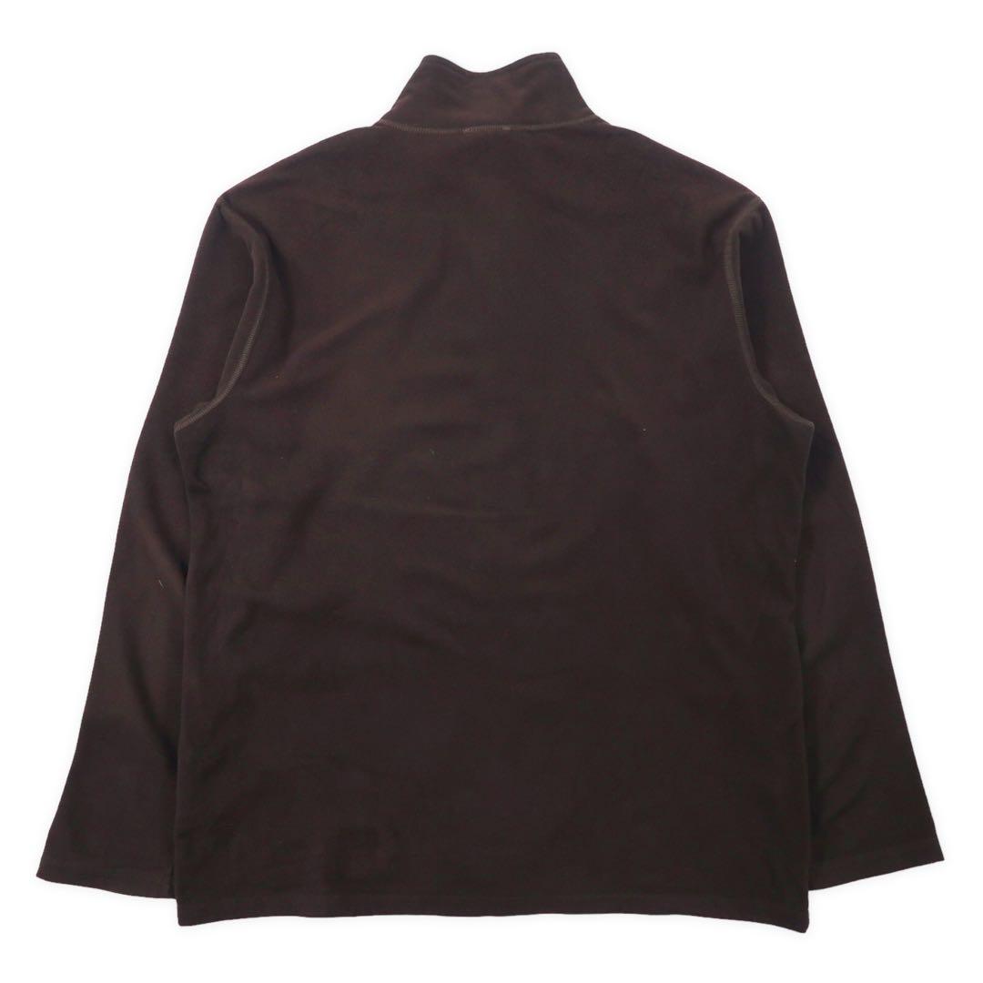 THE NORTH FACE Pile in pile con mezza zip L Marrone Poliestere Ricamo logo a punto singolo