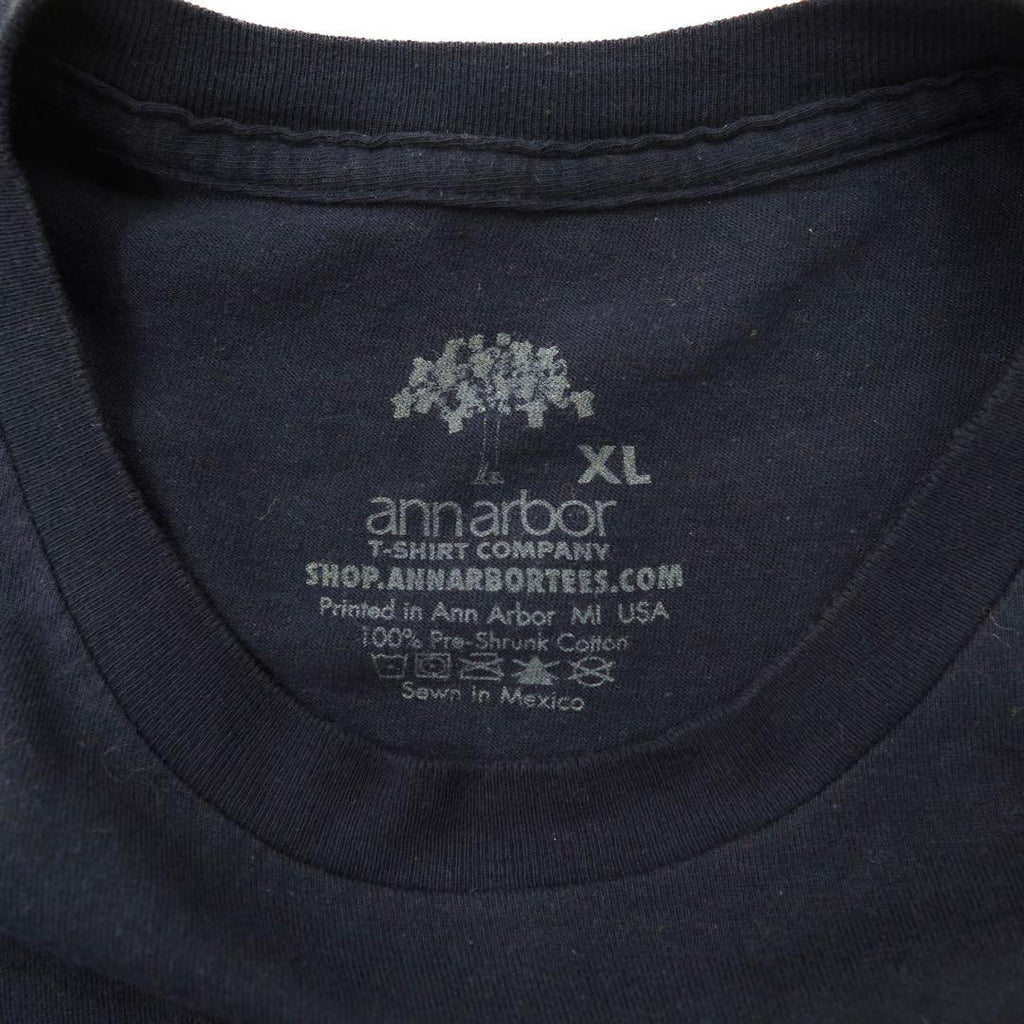 Maglietta stampata "ann aranr" XL Blu Navy Cotone Bandiera Americana Croce di Malta Pompieri Fire & Rescue Coraggio Onore Made in Messico