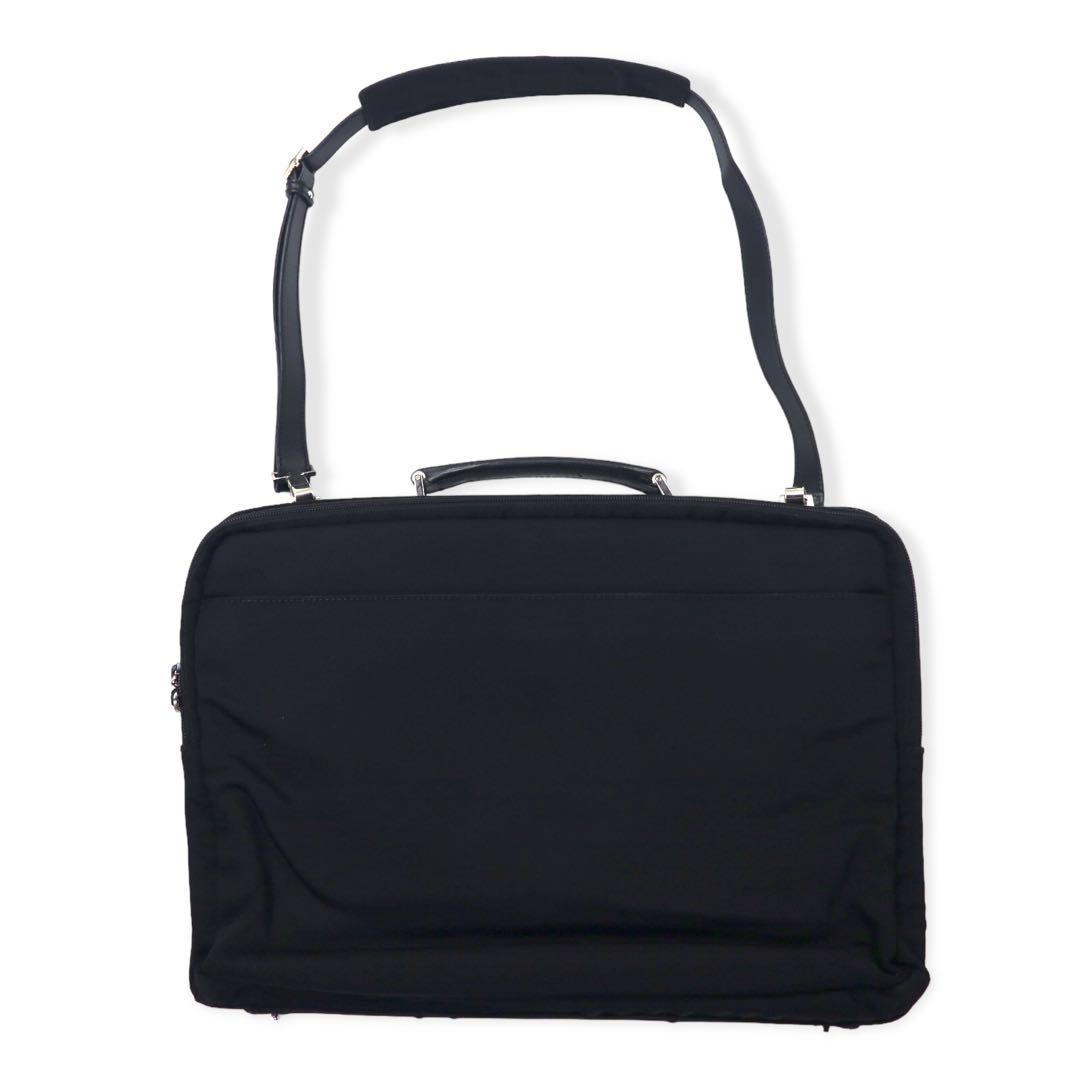 GUCCI 2WAY ブリーフケース ビジネスバッグ ナイロンキャンバス レザー切り替え 015 3402 001553 イタリア製
