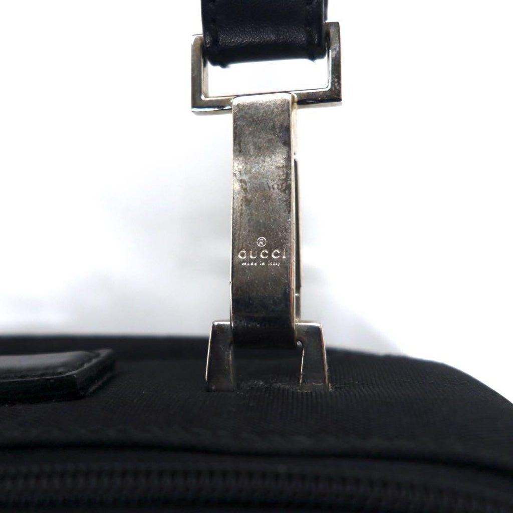 GUCCI 2WAY ブリーフケース ビジネスバッグ ナイロンキャンバス レザー切り替え 015 3402 001553 イタリア製