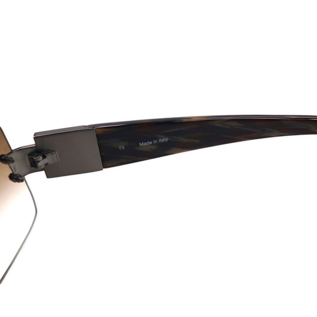 LOEWE Occhiali da Sole senza Montatura Gradiente Quadrati Marroni con Logo Laterale SLW255 Made in Italy