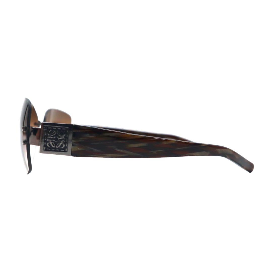 LOEWE Occhiali da Sole senza Montatura Gradiente Quadrati Marroni con Logo Laterale SLW255 Made in Italy