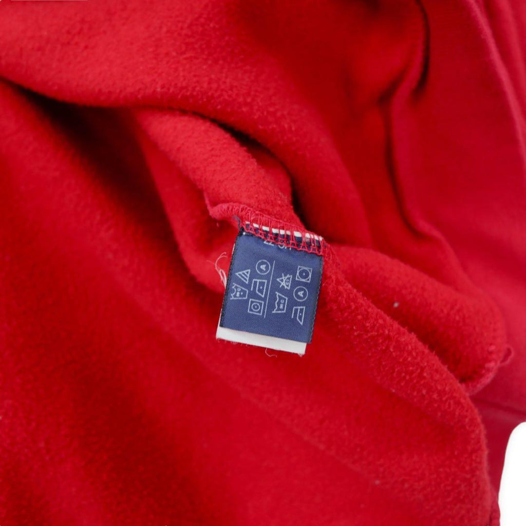 CHAPS RALPH LAUREN anni '90 felpa stampata con logo XL rossa cotone interno felpato oversize