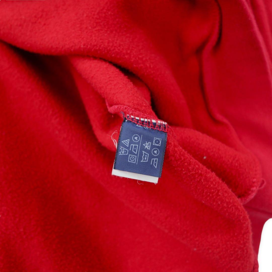 CHAPS RALPH LAUREN anni '90 felpa stampata con logo XL rossa cotone interno felpato oversize