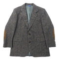 Giacca in tweed PENDLETON 2 bottoni anni '80 Made in USA taglia 40 grigia in lana con gomitiere in pelle