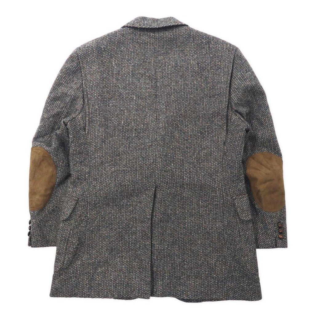 Giacca in tweed PENDLETON 2 bottoni anni '80 Made in USA taglia 40 grigia in lana con gomitiere in pelle