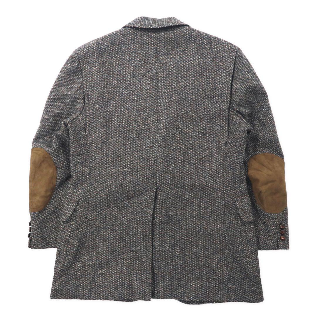 Giacca in tweed PENDLETON 2 bottoni anni '80 Made in USA taglia 40 grigia in lana con gomitiere in pelle