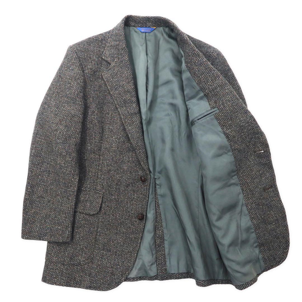 Giacca in tweed PENDLETON 2 bottoni anni '80 Made in USA taglia 40 grigia in lana con gomitiere in pelle
