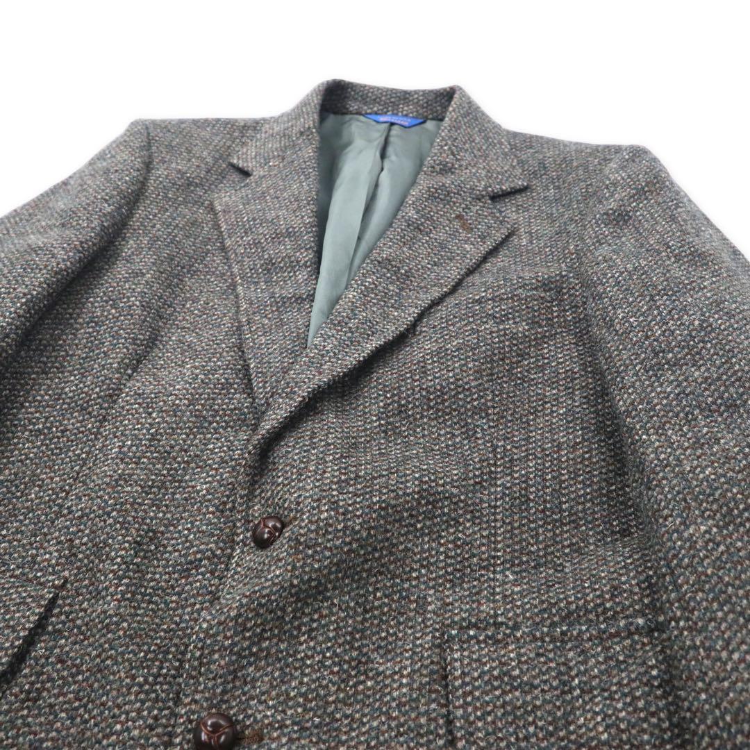 Giacca in tweed PENDLETON 2 bottoni anni '80 Made in USA taglia 40 grigia in lana con gomitiere in pelle