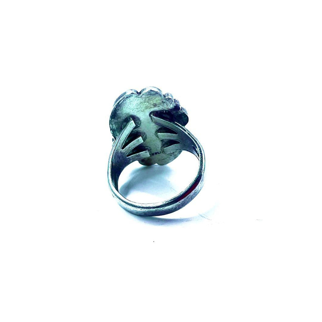 Vintage Navajo Turquoise Ring インディアンジュエリー ナバホ族 ターコイズリング 指輪 9号 STERLING SILVER ブルー ピンキーリング