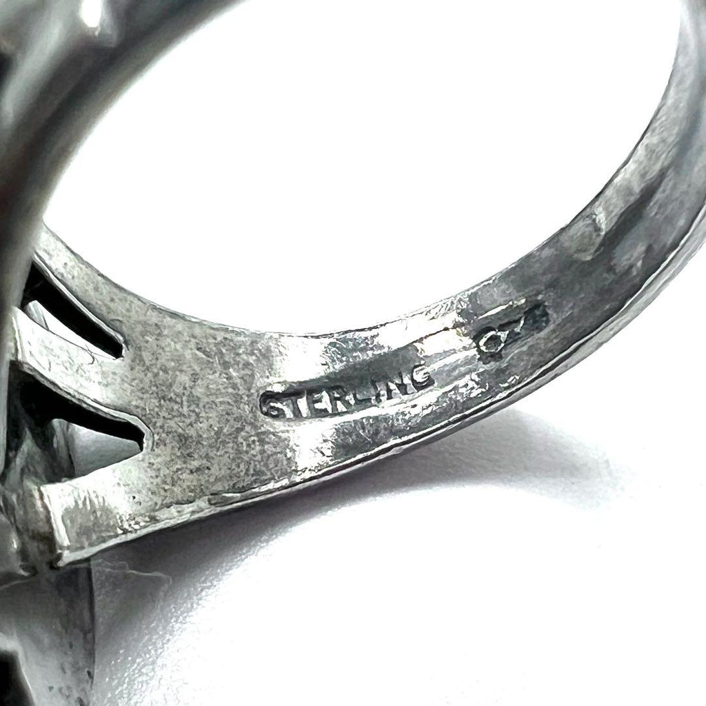 Vintage Navajo Turquoise Ring インディアンジュエリー ナバホ族 ターコイズリング 指輪 9号 STERLING SILVER ブルー ピンキーリング