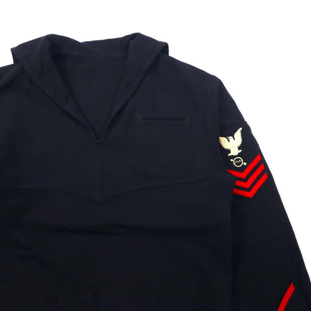 US NAVY Anni '40 NAVAL CLOTHING DEPOT Camicia da marinaio 88 Blu navy Lana Militare UOMO BLU SENZA DIVISA