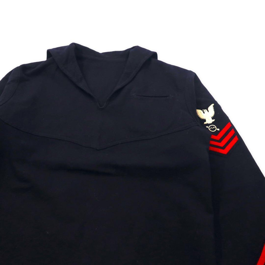 US NAVY Anni '40 NAVAL CLOTHING DEPOT Camicia da marinaio 88 Blu navy Lana Militare UOMO BLU SENZA DIVISA