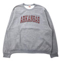 Felpa stampata RED OAK College 2XL Grigia Cotone Felpata ARKANSAS Oversize Prodotta in Honduras