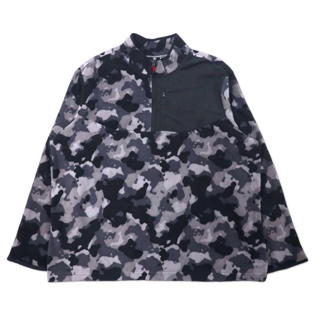 Giacca in pile con mezza cerniera STARTER 3XL grigio nero mimetico poliestere taglia grande