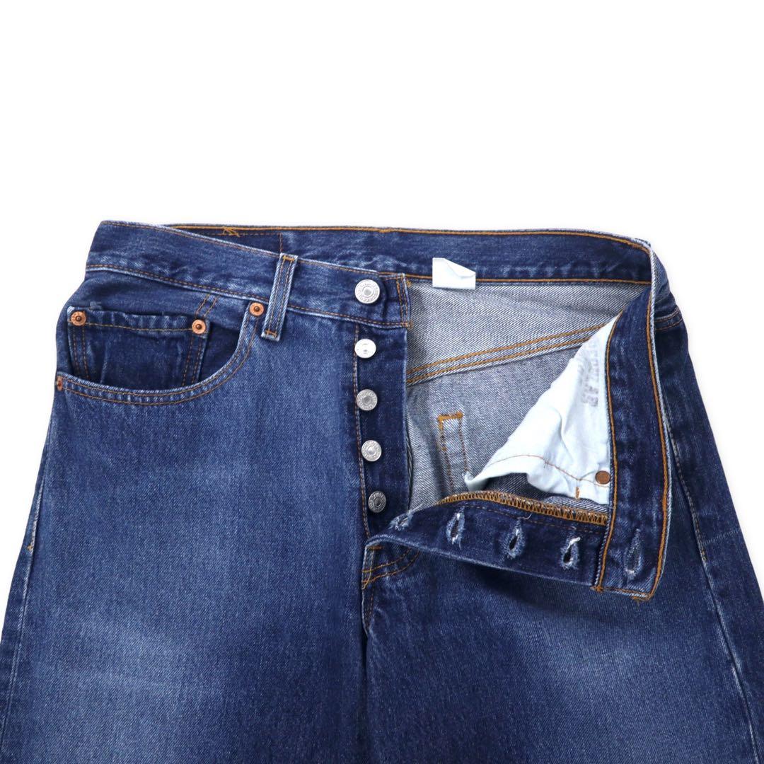 Levi's anni '90 501 jeans regular dritti taglia L blu, con numero 647 sul retro del bottone, small "e", etichetta di carta, orlo con cucitura singola, made in Messico.