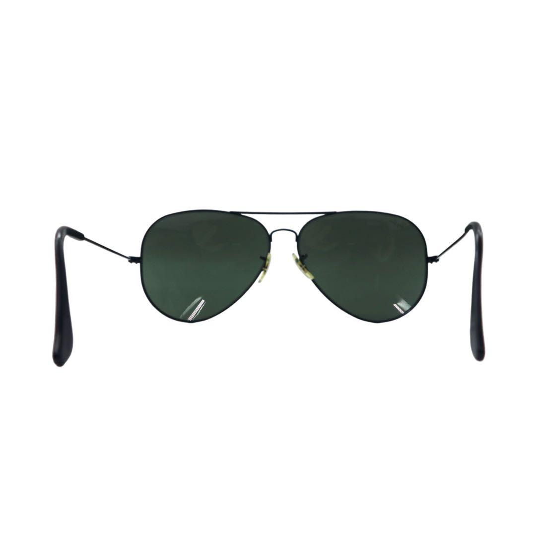Ray-Ban USA, anni '80, occhiali da sole Classic Metal prodotti da Bausch & Lomb, a goccia, neri, doppio ponte, B&L Vintage