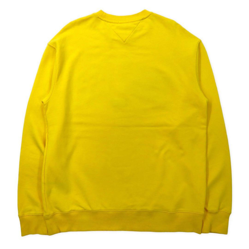 TOMMY JEANS クラシックロゴトレーナー スウェット L イエロー コットン RELAXED FIT ビッグサイズ DM0DM06261