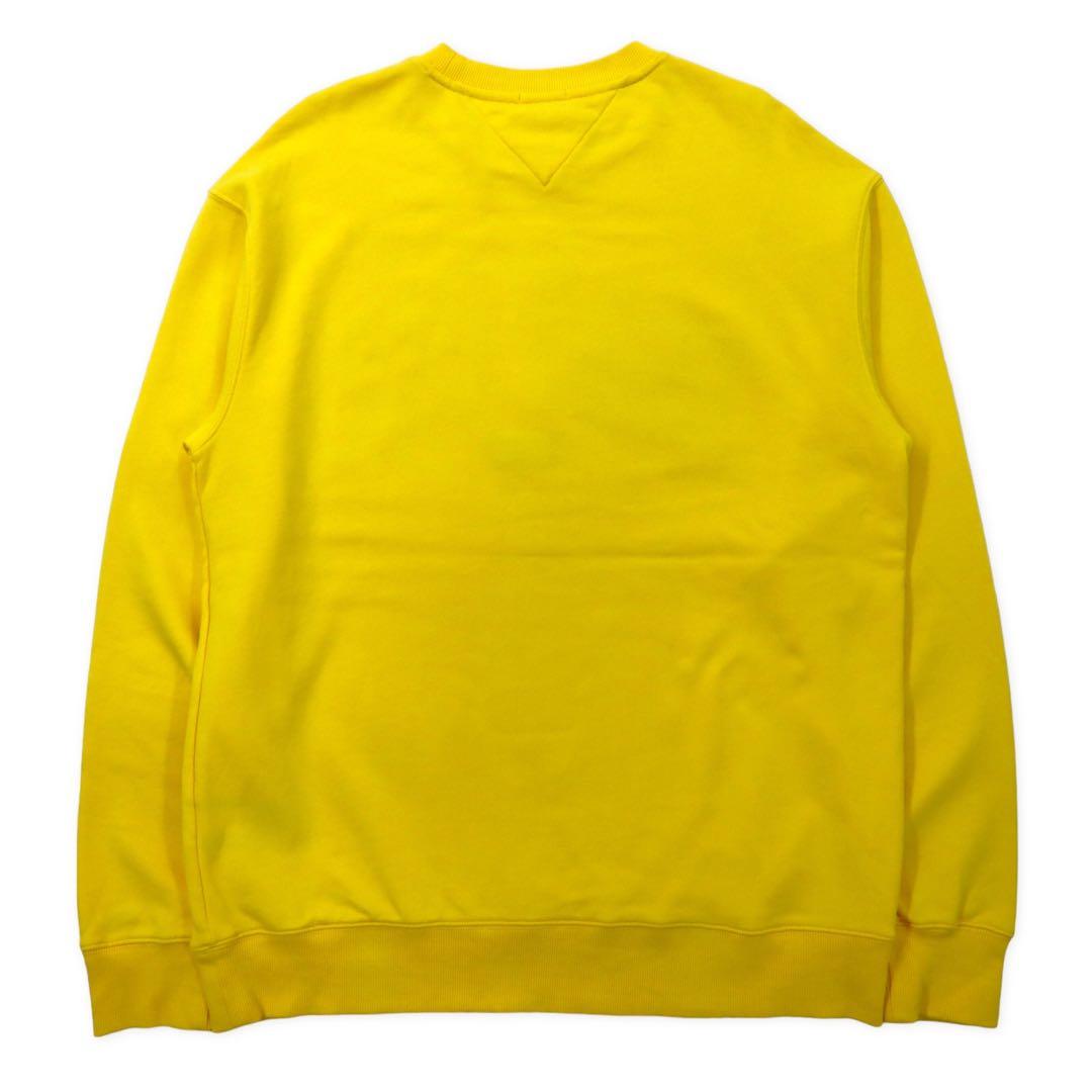 TOMMY JEANS クラシックロゴトレーナー スウェット L イエロー コットン RELAXED FIT ビッグサイズ DM0DM06261