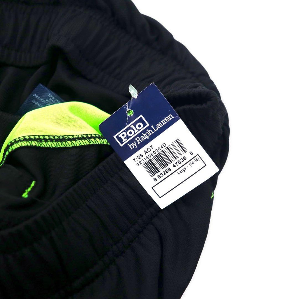 POLO RALPH LAUREN ショート ゲームパンツ ハーフパンツ L ブラック ポリエステル サイドライン スモールポニー 未使用品