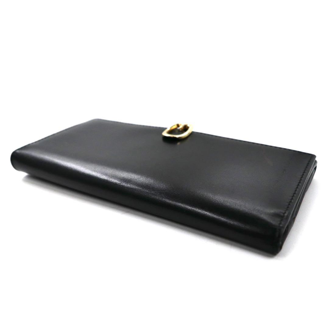 GUCCI 長財布 ブラック レザー カーフスキン Gロゴ金具 035-2192-4841 イタリア製