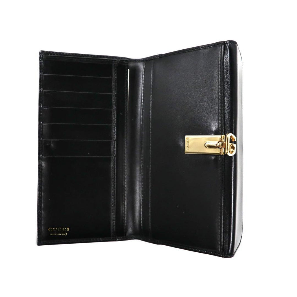 GUCCI 長財布 ブラック レザー カーフスキン Gロゴ金具 035-2192-4841 イタリア製