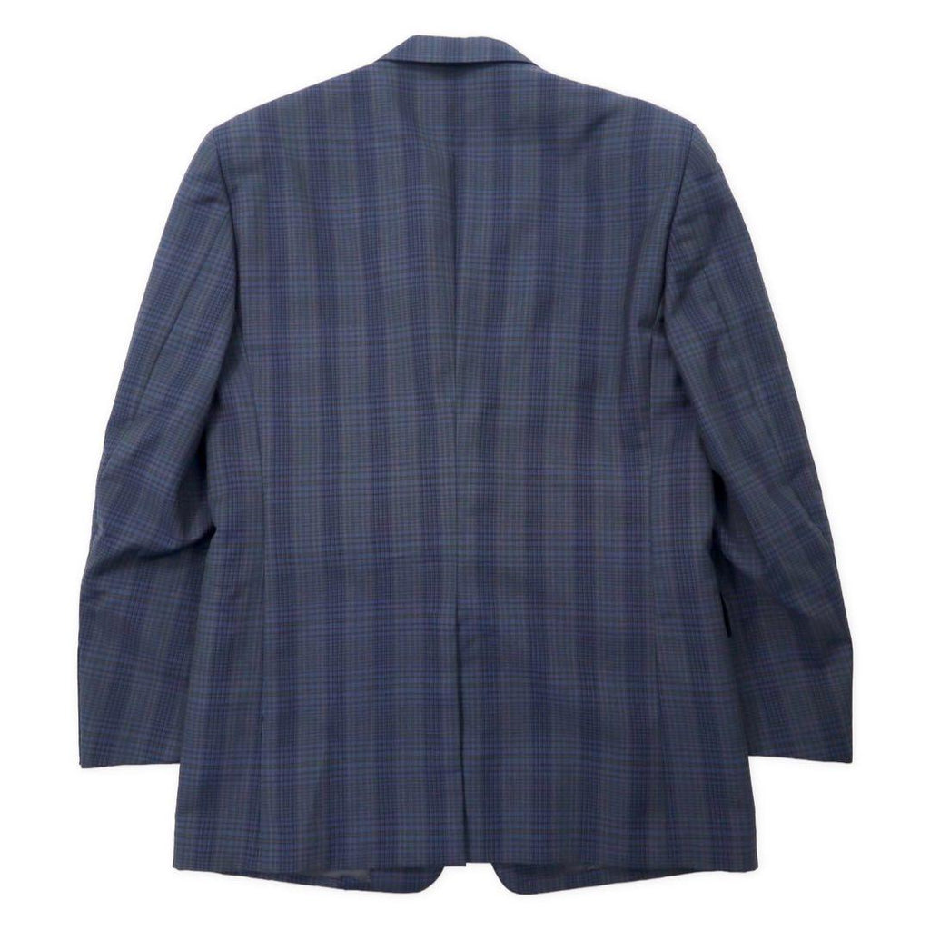 Christian Dior MONSIEUR Giacca sartoriale 2 bottoni 91-79-170 blu navy a quadri in misto lana mohair modello vintage Made in Japan