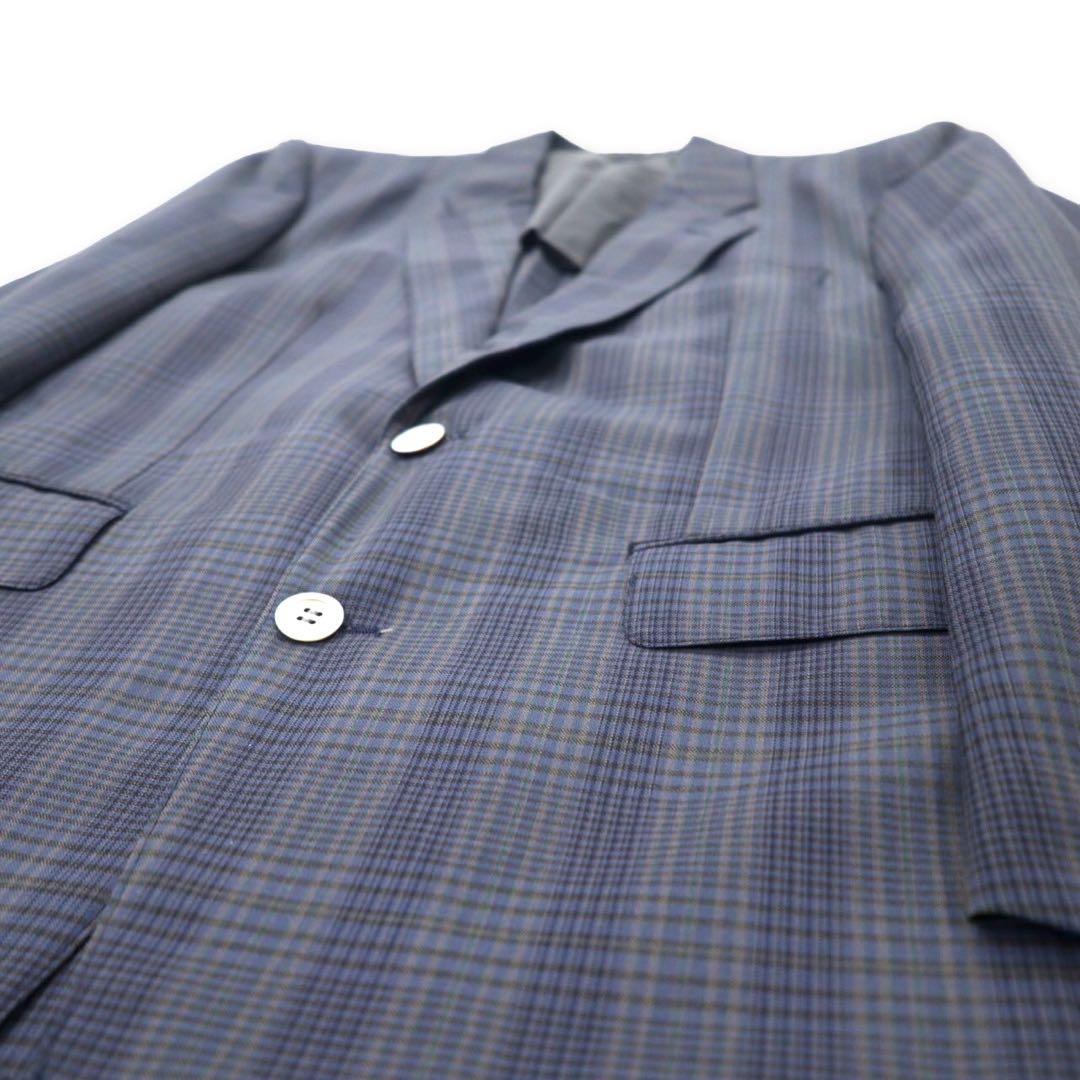 Christian Dior MONSIEUR Giacca sartoriale 2 bottoni 91-79-170 blu navy a quadri in misto lana mohair modello vintage Made in Japan